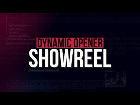 After Effects Showreel Template